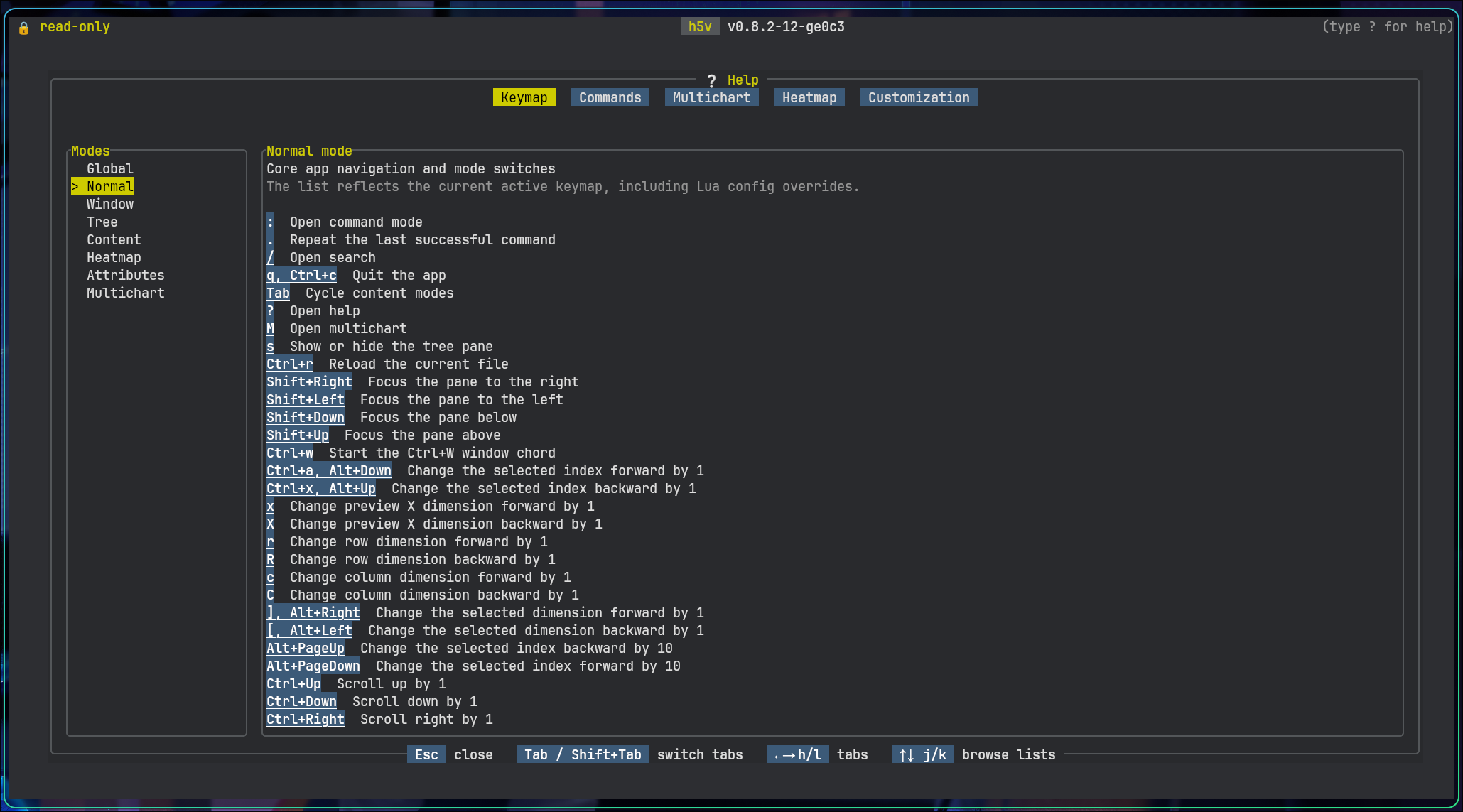 h5v interface overview
